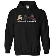 Load image into Gallery viewer, Celebrate Diversity - Labradors - T Shirt - black_d20dc772-5d93-42eb-b7b5-e23b4f8d04c2