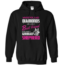 Load image into Gallery viewer, German Shepherds Are A Girl's Best Friend - T Shirt - black_d537949f-24e8-448c-9765-067e5a817d53