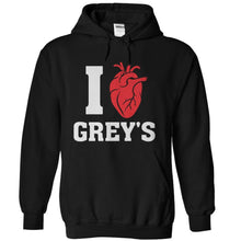 Load image into Gallery viewer, I Love Grey's - T Shirt - black_eb7e51e6-751e-4811-80d6-3ffbe36b26d2
