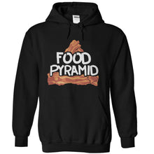 Load image into Gallery viewer, Bacon Is My Food Pyramid - T Shirt - black_f2e2b57d-2672-477a-ad71-a2749a0c55c8