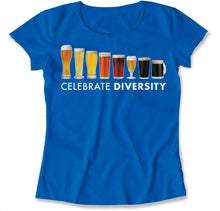 Load image into Gallery viewer, Celebrate Diversity - Beer - Full Color - T Shirt - celebrate-diversity-beer-ladies-tshirt-royal