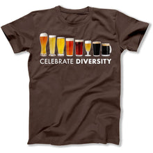 Load image into Gallery viewer, Celebrate Diversity - Beer - Full Color - T Shirt - celebrate-diversity-beer-tshirt-brown