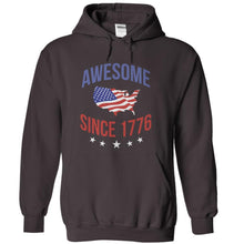 Load image into Gallery viewer, Awesome Since 1776 - T Shirt - charcoal_0b70d1c9-a81c-4f59-88a5-3622e99d0e5c