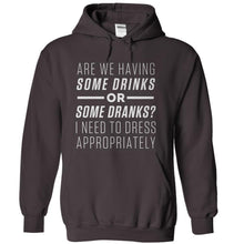 Load image into Gallery viewer, Are We Having Some Drinks or Some Dranks? - T Shirt - charcoal_22aa528c-21d6-4902-9ec6-2fec55e7ea7c