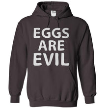 Load image into Gallery viewer, Eggs Are Evil - T Shirt - charcoal_26f668d5-010b-4e7b-b97a-9a6529e38b12