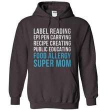 Load image into Gallery viewer, I'm A Food Allergy Super Mom - T Shirt - charcoal_42bd49c0-2f4b-425c-a906-c2cb8b1a6f93
