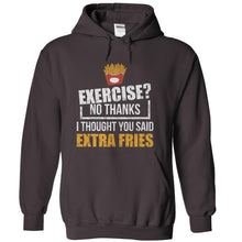 Load image into Gallery viewer, I Thought You Said Extra Fries - T Shirt - charcoal_4a809f6a-4778-4d6f-af3e-a1a48b9333fa