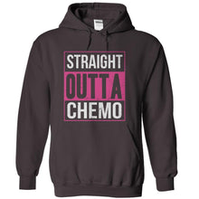 Load image into Gallery viewer, Breast Cancer - Straight Outta Chemo - T Shirt - charcoal_52586a7d-1dd3-4f7c-8e48-6fff43bcf46e