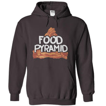 Load image into Gallery viewer, Bacon Is My Food Pyramid - T Shirt - charcoal_a352d190-6790-4955-bedd-ace90a2609cc