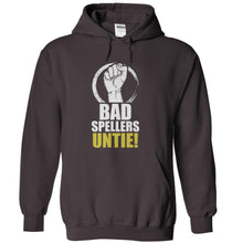 Load image into Gallery viewer, Bad Spellers Untie! - T Shirt - charcoal_baca2a43-fc37-4a67-9612-15632cf82792