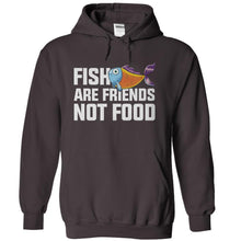 Load image into Gallery viewer, Fish Are Friends Not Food - T Shirt - charcoal_bcec2d2c-a193-49fd-a4c0-fa83c74077d3