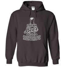Load image into Gallery viewer, I Drink Beer Because I Don't Like To Keep Things Bottled Up - T Shirt - charcoal_c29b4f50-6272-4d19-ae47-4dc481c03c08