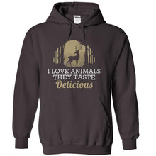 Load image into Gallery viewer, I Love Animals. They Taste Delicious - T Shirt - charcoal_d482710e-c1f0-4409-aa00-bb17e8cdbeaa