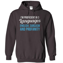 Load image into Gallery viewer, I'm Proficient In 3 Languages - T Shirt - charcoal_d487e4fa-2bea-4021-9b7f-cf78742cebff