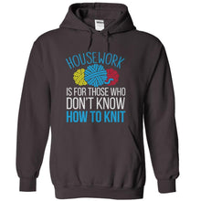 Load image into Gallery viewer, Housework Is For Those Who Don't Knit - T Shirt - charcoal_d88d4f94-512f-4c0d-959d-96d208e935f4