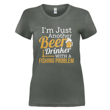 Load image into Gallery viewer, Just A Beer Drinker With a Fishing Problem - T Shirt - charcoal_da72d3e9-9ccd-4e2a-a849-fa6ca5b3cd3c