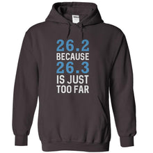 Load image into Gallery viewer, 26.2 Because 26.3 Is Just Too Far - T Shirt - charcoal_dbbf3c44-e87b-4e94-ad77-ddd8668e269b