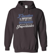 Load image into Gallery viewer, Education is Important, But Skateboarding is Importanter - T Shirt - charcoal_e0f2954b-1018-45a7-8589-cda830b330cb