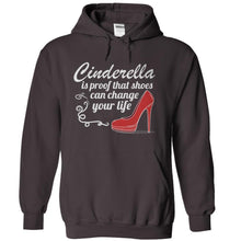 Load image into Gallery viewer, Cinderella Is Proof That Shoes Can Change Your Life - T Shirt - charcoal_e2c1668e-b91f-46c8-ab5b-6142f8459adf