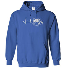 Load image into Gallery viewer, Drum Set Heartbeat - T Shirt - drum_set_heartbeat_-_hoodie_-_royal