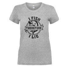 Load image into Gallery viewer, I Fish Therefore I Lie - T Shirt - heathergrey_a56690ef-ac8c-4e8f-99c0-2e19ab1b823a
