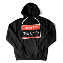 Load image into Gallery viewer, Hello I'm The Uncle Hoodie - hello-im-uncle-hoodie-black
