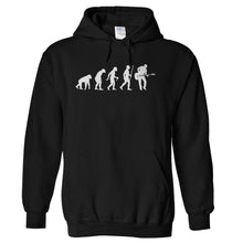 Load image into Gallery viewer, Evolution - Guitar - T Shirt - hoodie_black_13a4f5cb-80b2-4646-b51e-78559f66e7ea