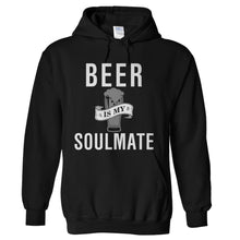 Load image into Gallery viewer, Beer Is My Soulmate - T Shirt - hoodie_black_6b7a52b8-9969-41f5-b0c1-258e5a66722f