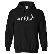 Load image into Gallery viewer, Evolution - Basketball - T Shirt - hoodie_black_7b9aba15-ea72-445f-93c4-77d508090017