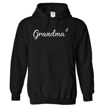 Load image into Gallery viewer, Grandma To The Fifth Power - T Shirt - hoodie_black_90ad3c0f-20bf-44b4-81dc-8eeff663901d