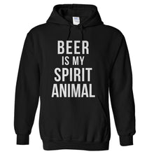 Load image into Gallery viewer, Beer Is My Spirit Animal - T Shirt - hoodie_black_a1f354d3-f148-4d1f-972f-f94b9e86732a