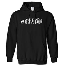 Load image into Gallery viewer, Evolution - Mechanic - T Shirt - hoodie_black_cbe4d36d-10f0-4640-b078-e3e344d8d1f0