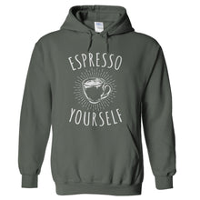Load image into Gallery viewer, Espresso Yourself - T Shirt - hoodie_charcoal_c7c02ebb-f2d4-423f-bac3-b7f7a7b7c622