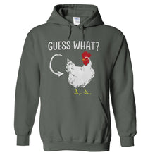 Load image into Gallery viewer, Guess What? Chicken Butt - T Shirt - hoodie_charcoal_fb3c9b65-1809-490f-aeb0-c3c65875459b