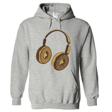 Load image into Gallery viewer, Donut Headphones - T Shirt - hoodie_heathergrey_6ee1a8dc-3e7f-45b1-b392-644e9b75f318