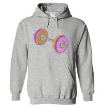 Load image into Gallery viewer, Donut Barbell - T Shirt - hoodie_heathergrey_914fa2b6-4c5d-47c5-880d-846a8ad102cf