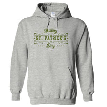 Load image into Gallery viewer, Happy St. Patrick's Day - T Shirt - hoodie_heathergrey_bf92e2c0-7f6f-41a0-b3f4-4e6db8a333e3