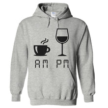 Load image into Gallery viewer, AM &amp; PM - T Shirt - hoodie_heathergrey_cea04c34-ac5f-497e-8dae-bdab9e9b15e7