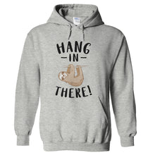 Load image into Gallery viewer, Hang In There! - Sloth - T Shirt - hoodie_heathergrey_ea63b7b1-5a2e-404b-a173-e99dfe40ae59