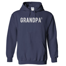 Load image into Gallery viewer, Grandpa To The Fifth Power - T Shirt - hoodie_navy_8fbae74c-c523-4f0c-aa23-d7fd45bcad67