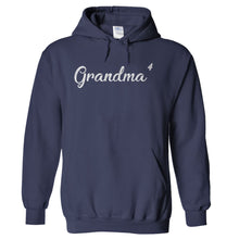 Load image into Gallery viewer, Grandma To The Fourth Power - T Shirt - hoodie_navy_9ebcee30-dbea-4815-81c3-b0100a926925
