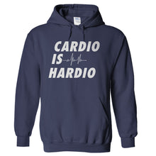 Load image into Gallery viewer, Cardio Is Hardio - T Shirt - hoodie_navy_aa7e702e-937b-41f7-82c7-2901fa4fd909