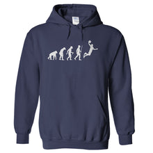 Load image into Gallery viewer, Evolution - Basketball - T Shirt - hoodie_navyblue_357bcfb3-fe3e-4452-ac51-af2f6c7097e1