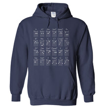 Load image into Gallery viewer, Chord Chart - T Shirt - hoodie_navyblue_4c2c6fc5-d290-4b8a-92de-e87295b12c69