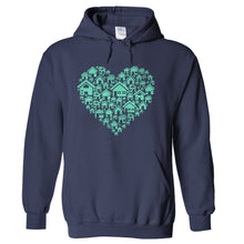 Load image into Gallery viewer, Home Heart - T Shirt - hoodie_navyblue_60f7ccba-42e5-4444-81a6-02c43ac8789c