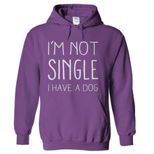 Load image into Gallery viewer, I'm Not Single I Have a Dog - T Shirt - hoodie_purple_50c78adf-c692-412a-bf5f-a0a2182e8578