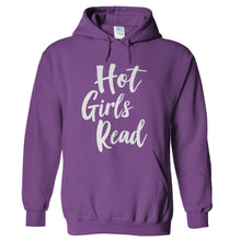 Load image into Gallery viewer, Hot Girls Read - T Shirt - hoodie_purple_5a3b0935-563f-432c-bc68-0ecb1aef4648
