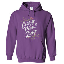 Load image into Gallery viewer, Crazy Plant Lady - T Shirt - hoodie_purple_fc4a0609-9d11-449b-b8ea-a531ad9500d5