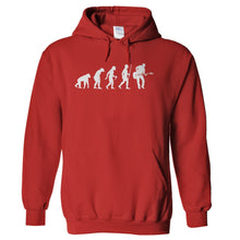Load image into Gallery viewer, Evolution - Guitar - T Shirt - hoodie_red_8c0aa8f6-8bac-4d8d-b39e-5aa601363355