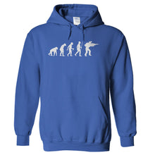 Load image into Gallery viewer, Evolution - Military - T Shirt - hoodie_royal_0c40e9ef-99e0-467f-9d04-43afab358386